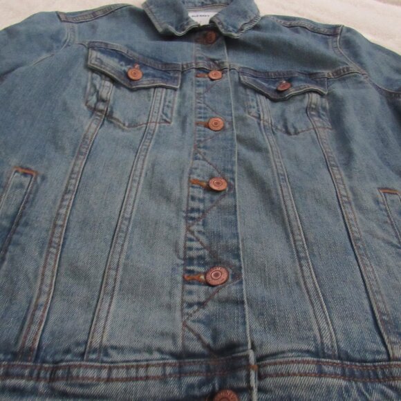 Old Navy Blue Jean Jacket NWT  Large - Picture 3 of 7